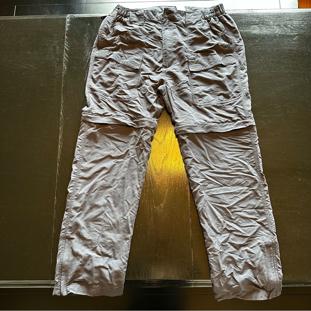 Large 100% Nylon Zip Off Pants Hiking Mosquito Dark Blue / Black Pants
